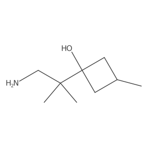 1-(1-Amino-2-methylpropan-2-yl)-3-methylcyclobutan-1-ol Structure