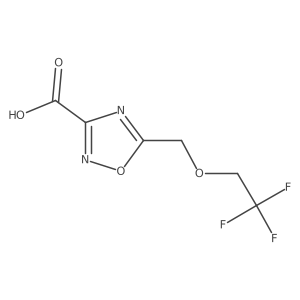 5-[(2,2,2-Trifluoroethoxy)methyl]-1,2,4-oxadiazole-3-carboxylic acid结构式