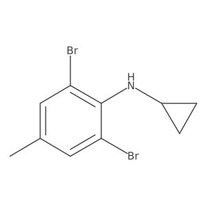 Benzenamine, 2,6-dibromo-N-cyclopropyl-4-methyl-结构式