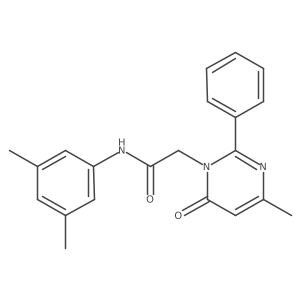 N-(3,5-Dimethylphenyl)-2-(4-methyl-6-oxo-2-phenyl-1,6-dihydropyrimidin-1-YL)acetamide Structure