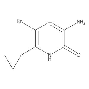 3-Amino-5-bromo-6-cyclopropylpyridin-2(1H)-one结构式