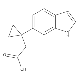 2-[1-(1H-indol-6-yl)cyclopropyl]acetic acid结构式