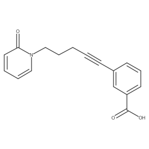 3-[5-(2-Oxopyridin-1-yl)pent-1-ynyl]benzoic acid结构式