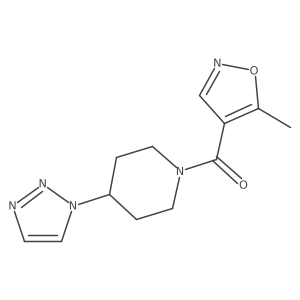 (4-(1H-1,2,3-triazol-1-yl)piperidin-1-yl)(5-methylisoxazol-4-yl)methanone Structure