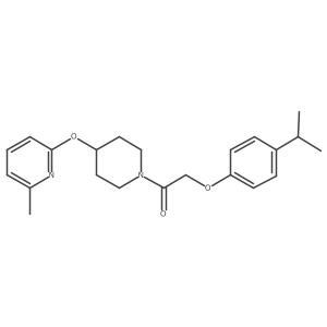 2-(4-Isopropylphenoxy)-1-(4-((6-methylpyridin-2-yl)oxy)piperidin-1-yl)ethanone结构式