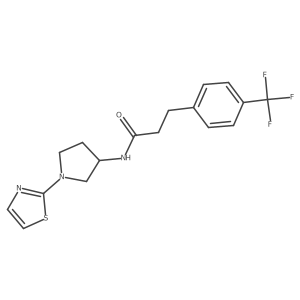 N-[1-(1,3-Thiazol-2-yl)pyrrolidin-3-yl]-3-[4-(trifluoromethyl)phenyl]propanamide Structure