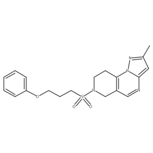 2-Methyl-7-((3-phenoxypropyl)sulfonyl)-6,7,8,9-tetrahydropyrazolo[1,5-a]pyrido[3,4-e]pyrimidine Structure