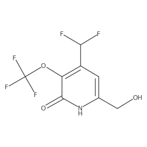 4-(Difluoromethyl)-6-(hydroxymethyl)-3-(trifluoromethoxy)pyridin-2-ol Structure