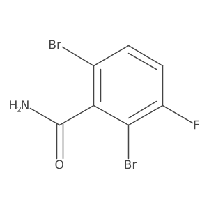 2,6-Dibromo-3-fluorobenzamide结构式