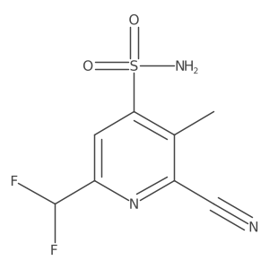 2-cyano-6-(difluoromethyl)-3-methyl-pyridine-4-sulfonamide结构式