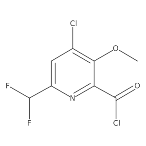 4-Chloro-6-(difluoromethyl)-3-methoxypyridine-2-carbonyl chloride结构式