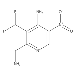 2-(Aminomethyl)-3-(difluoromethyl)-5-nitropyridin-4-amine Structure