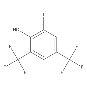 2-Iodo-4,6-bis(trifluoromethyl)phenol结构式