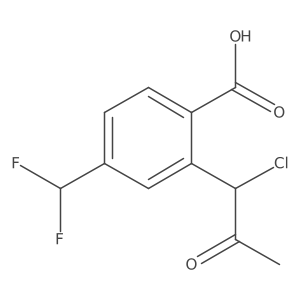 2-(1-Chloro-2-oxopropyl)-4-(difluoromethyl)benzoic acid Structure