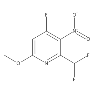 2-(Difluoromethyl)-4-fluoro-6-methoxy-3-nitropyridine Structure