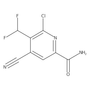 6-Chloro-4-cyano-5-(difluoromethyl)picolinamide结构式