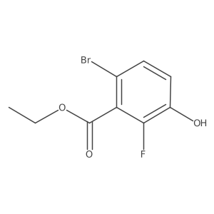Ethyl 6-bromo-2-fluoro-3-hydroxybenzoate结构式
