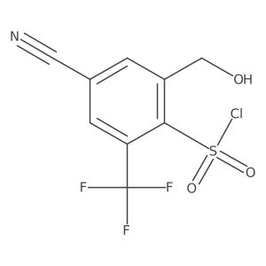 4-Cyano-2-(hydroxymethyl)-6-(trifluoromethyl)benzene-1-sulfonyl chloride Structure