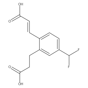 2-(2-Carboxyethyl)-4-(difluoromethyl)cinnamic acid Structure