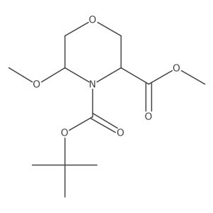 4-Tert-butyl3-methyl5-methoxymorpholine-3,4-dicarboxylate Structure