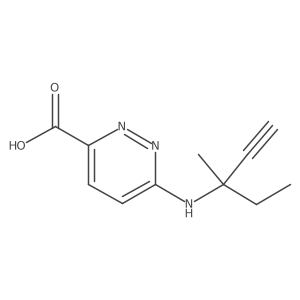 6-[(3-Methylpent-1-yn-3-yl)amino]pyridazine-3-carboxylic acid结构式
