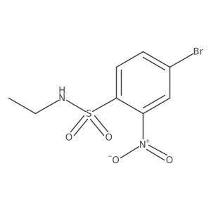 4-bromo-N-ethyl-2-nitrobenzene-1-sulfonamide结构式