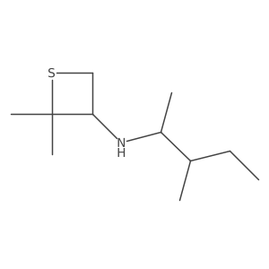 2,2-Dimethyl-N-(3-methylpentan-2-yl)thietan-3-amine Structure