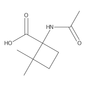 1-Acetamido-2,2-dimethylcyclobutane-1-carboxylic acid Structure