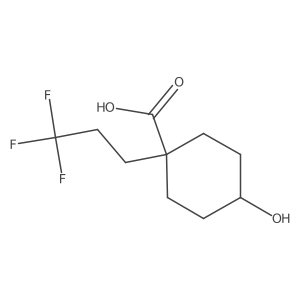 4-Hydroxy-1-(3,3,3-trifluoropropyl)cyclohexane-1-carboxylic acid Structure
