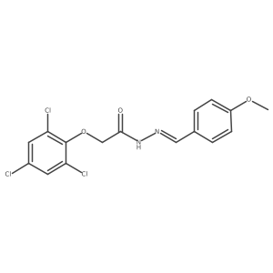 2-(2,4,6-Trichlorophenoxy)acetic acid 2-[(4-methoxyphenyl)methylene]hydrazide结构式