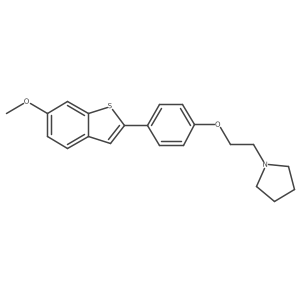 6-Methoxy-2-[4-(2-(1-pyrrolidinyl)ethoxy)phenyl]benzo[b]thiophene Structure