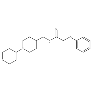 2-phenoxy-N-((1-(tetrahydro-2H-thiopyran-4-yl)piperidin-4-yl)methyl)acetamide结构式