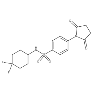 N-(4,4-difluorocyclohexyl)-4-(2,5-dioxopyrrolidin-1-yl)benzenesulfonamide Structure