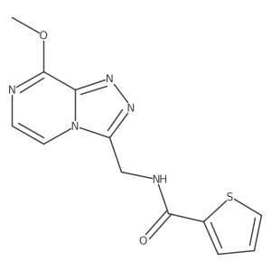 N-((8-methoxy-[1,2,4]triazolo[4,3-a]pyrazin-3-yl)methyl)thiophene-2-carboxamide结构式