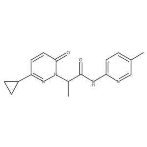 2-(3-cyclopropyl-6-oxo-1,6-dihydropyridazin-1-yl)-N-(5-methylpyridin-2-yl)propanamide Structure