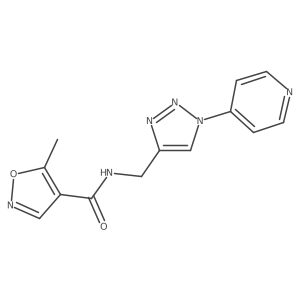 5-methyl-N-((1-(pyridin-4-yl)-1H-1,2,3-triazol-4-yl)methyl)isoxazole-4-carboxamide结构式