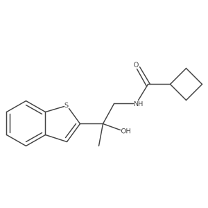 N-(2-(benzo[b]thiophen-2-yl)-2-hydroxypropyl)cyclobutanecarboxamide Structure