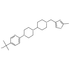 2-Methyl-4-((4-(4-(5-(trifluoromethyl)pyridin-2-yl)piperazin-1-yl)piperidin-1-yl)methyl)thiazole结构式