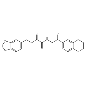 N1-(benzo[d][1,3]dioxol-5-ylmethyl)-N2-(2-(2,3-dihydrobenzo[b][1,4]dioxin-6-yl)-2-hydroxyethyl)oxalamide Structure