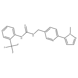 1-((6-(1-methyl-1H-pyrazol-5-yl)pyridin-3-yl)methyl)-3-(2-(trifluoromethyl)phenyl)urea结构式