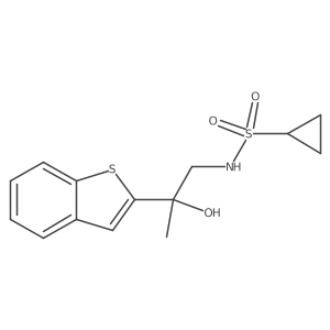 N-(2-(benzo[b]thiophen-2-yl)-2-hydroxypropyl)cyclopropanesulfonamide Structure