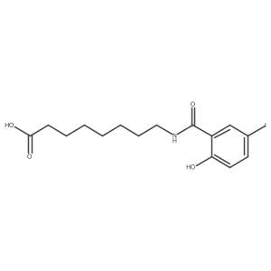 8-[(2-Hydroxy-5-iodobenzoyl)amino]octanoic acid结构式