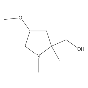 (4-Methoxy-1,2-dimethylpyrrolidin-2-yl)methanol结构式