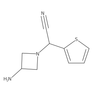 2-(3-Aminoazetidin-1-yl)-2-(thiophen-2-yl)acetonitrile结构式