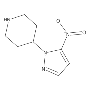 4-(5-Nitro-1H-pyrazol-1-yl)piperidine结构式