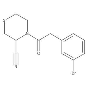 4-[2-(3-Bromophenyl)acetyl]thiomorpholine-3-carbonitrile结构式