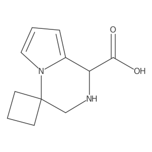 2',3'-dihydro-1'H-spiro[cyclobutane-1,4'-pyrrolo[1,2-a]pyrazine]-1'-carboxylic acid Structure