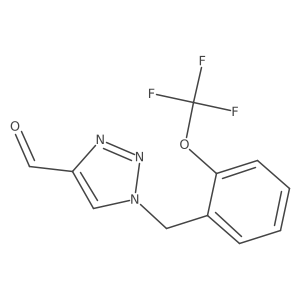 1-{[2-(trifluoromethoxy)phenyl]methyl}-1H-1,2,3-triazole-4-carbaldehyde结构式