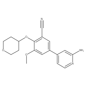 5-(2-Amino-4-pyridinyl)-3-methoxy-2-[(tetrahydro-2h-pyran-4-yl)oxy]benzonitrile结构式