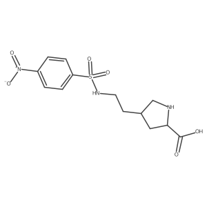 4-[2-(4-Nitrobenzenesulfonamido)ethyl]pyrrolidine-2-carboxylic acid Structure